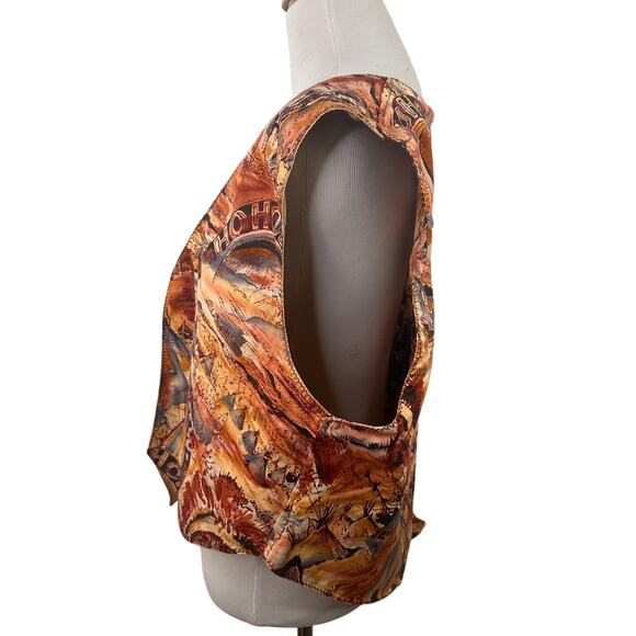 Chaco Canyon Hohokam Tucson AZ Native American Mountain Lion Reversible Vest - Picture 9 of 11